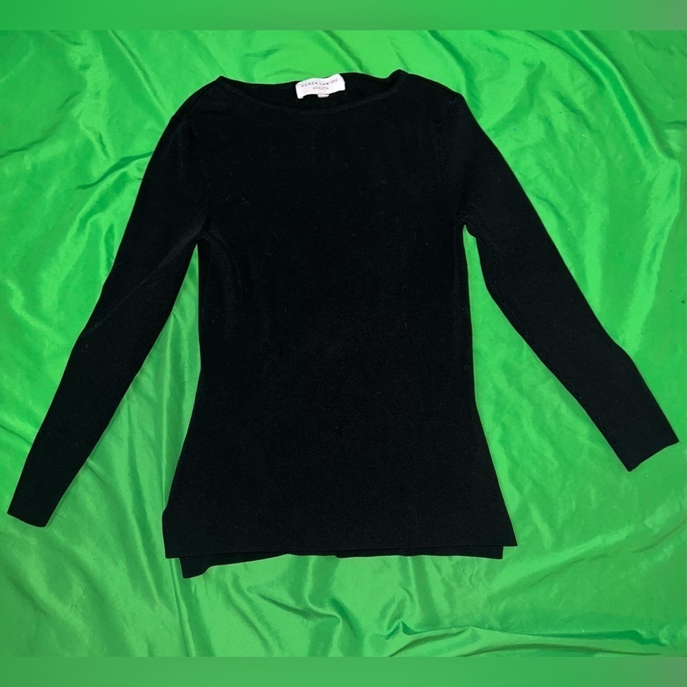 Derek Lam 10C x Athleta Black Ribbed Knit Sweater size M